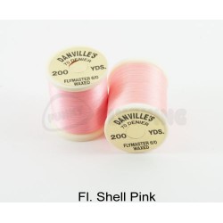 FIL DANVILLE'S 6/0 WAXED 200 Yds FLUO SHELL PINK