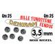 BILLE TUNGSTENE FENDUE NOIRE NICKEL X 25 DE 3,5 mm