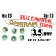 BILLE TUNGSTENE FENDUE ARGENT X 25 DE 3,5 mm