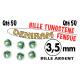 BILLE TUNGSTENE FENDUE ARGENT X 50 DE 3,5 mm